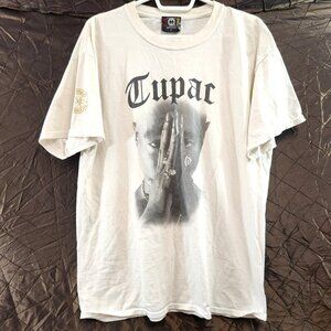 Cross Colors Tupac Shakur T-Shirt Mens Size Large White Vintage Y2K